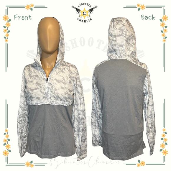 NWOT Under Armour Anorak Jacket Mens Small Fitted Gray Camo Hoodie Windbreaker - Picture 1 of 7